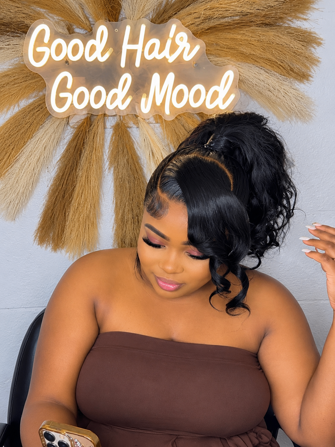 Wig Ponytail + Makeup at SoukaBeauty in Columbus, Ohio